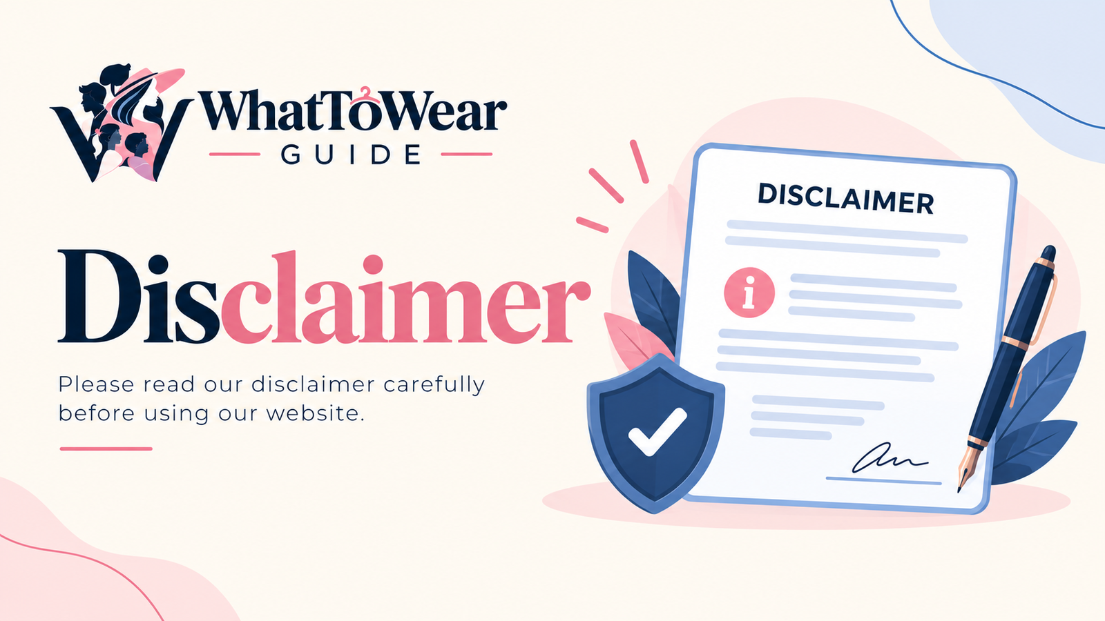 WhatToWear Disclaimer